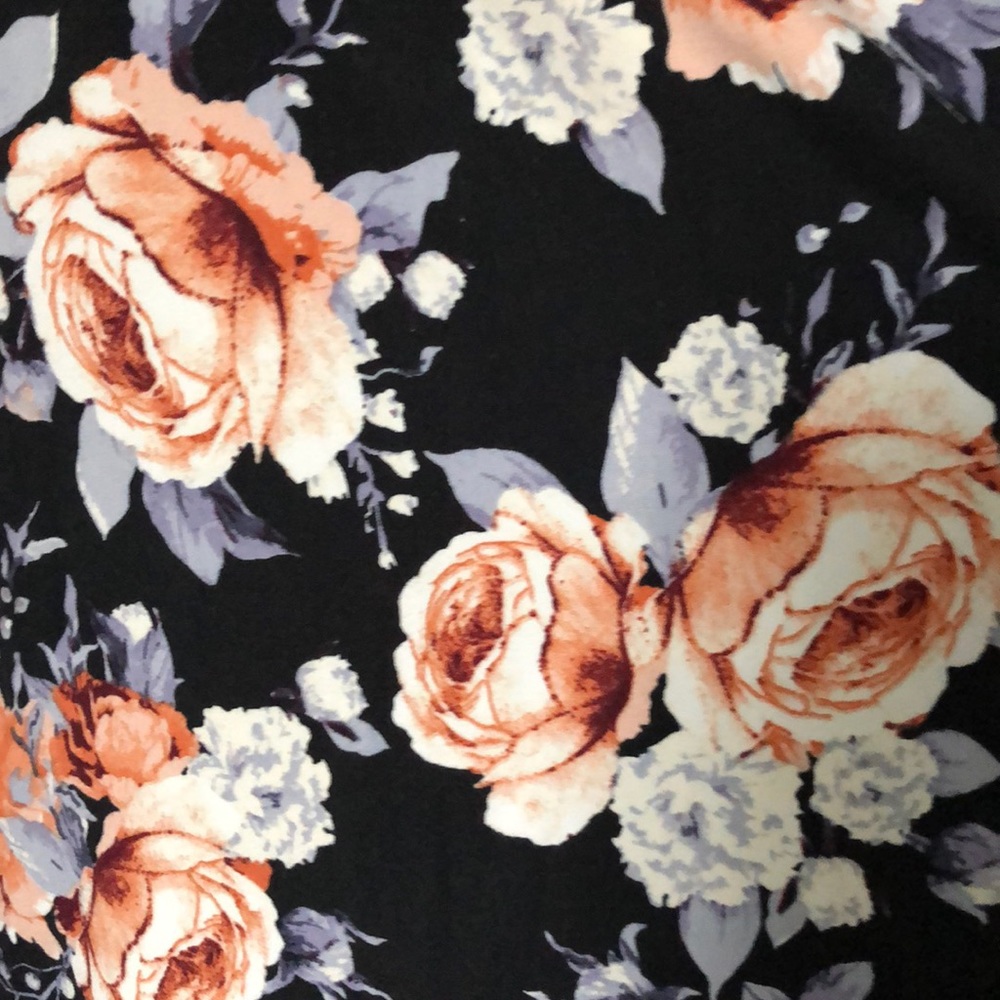 Black Floral Dress - Picture 3 of 3